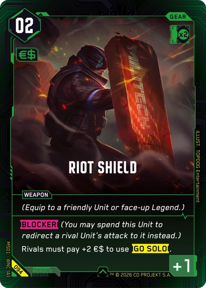 Riot Shield, Welcome to Night City - Retail 094