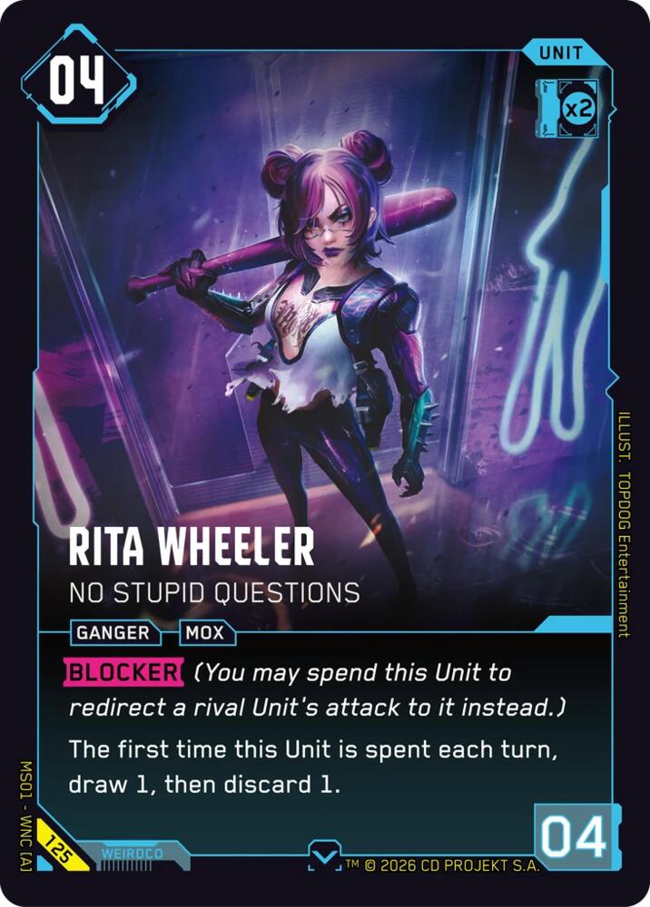 Rita Wheeler - No Stupid Questions, Welcome to Night City - Retail 125