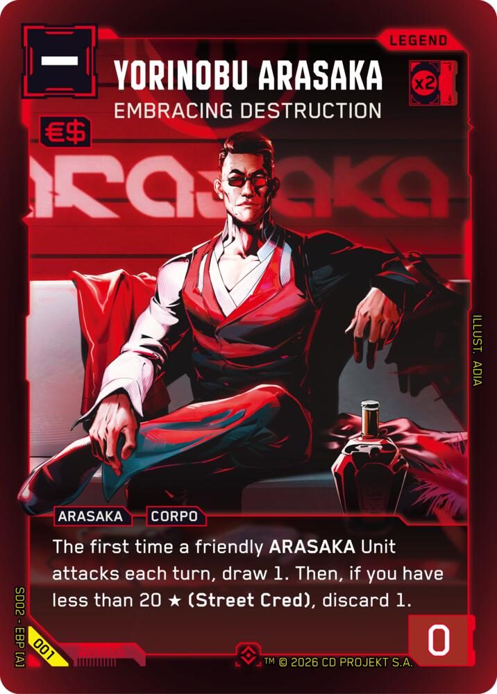 Yorinobu Arasaka - Embracing Destruction, Embracing Power - Retail Starter Deck 001