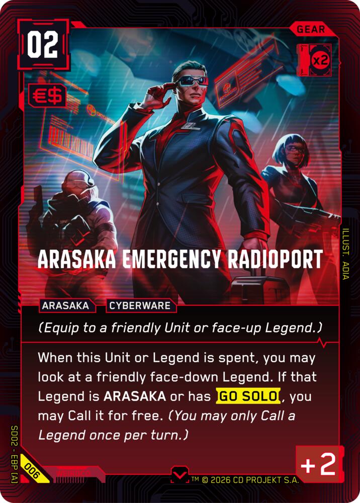 Arasaka Emergency Radioport, Embracing Power - Retail Starter Deck 006
