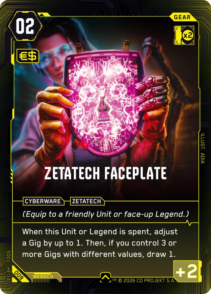 Zetatech Faceplate, The Heist - Retail Starter Deck 009