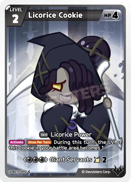 Licorice Cookie (092), The Dark Enchantress War BS11-092