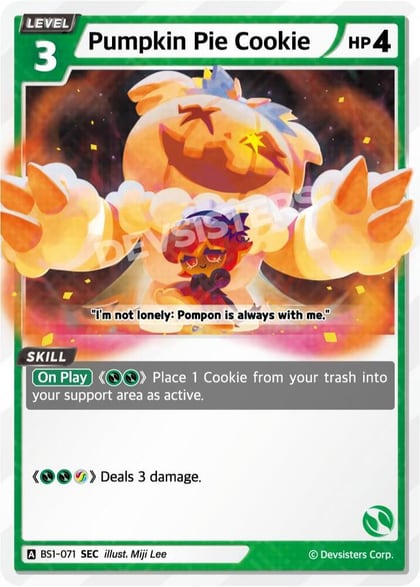 Pumpkin Pie Cookie (SEC), Brave Beginning BS1-071