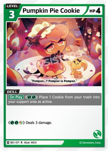Pumpkin Pie Cookie, Brave Beginning BS1-071