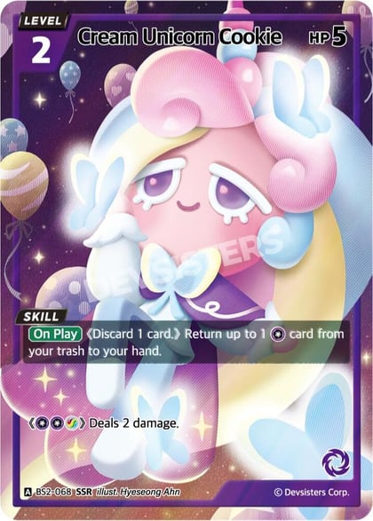 Cream Unicorn Cookie (SSR), Brave Beginning BS2-068