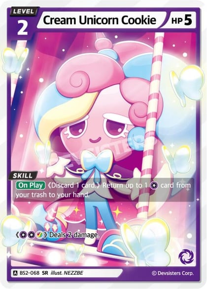 Cream Unicorn Cookie, Brave Beginning BS2-068