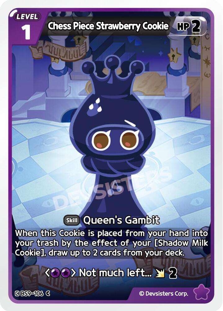 Chess Piece Strawberry Cookie, A Game of Truth and Deceit BS9-106