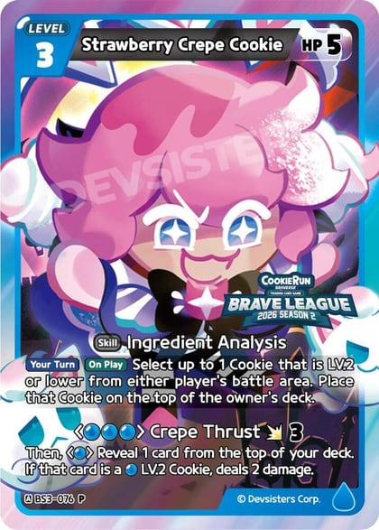 Strawberry Crepe Cookie (076), Promotion Cards BS3-076