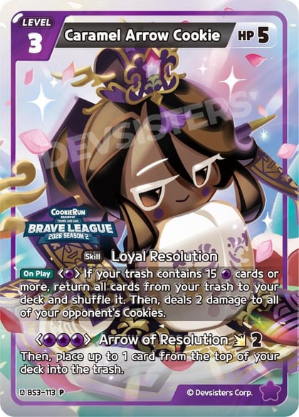 Caramel Arrow Cookie, Promotion Cards BS3-113