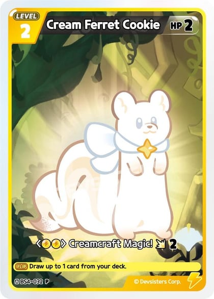 Cream Ferret Cookie (032), Promotion Cards BS4-032