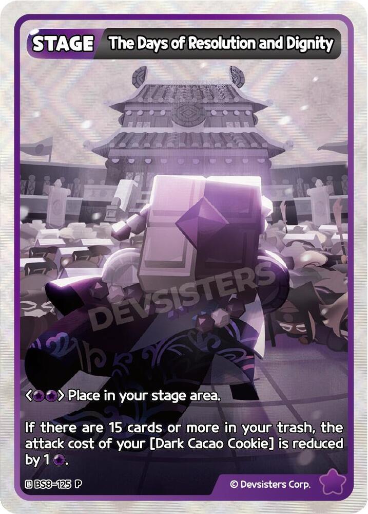 The Days of Resolution and Dignity, Promotion Cards BS8-125