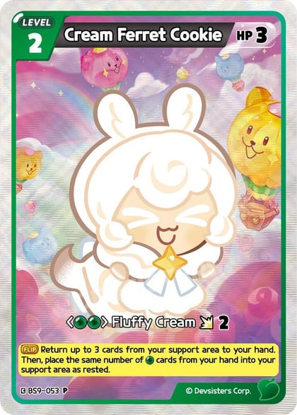 Cream Ferret Cookie (053), Promotion Cards BS9-053