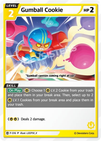 Gumball Cookie, Promotion Cards P-016