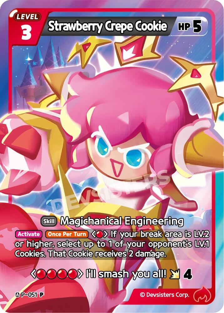 Strawberry Crepe Cookie (051), Promotion Cards P-051