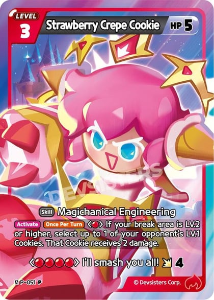 Strawberry Crepe Cookie (051), Promotion Cards P-051