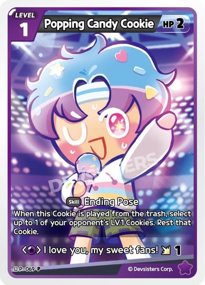 Popping Candy Cookie, Promotion Cards P-069