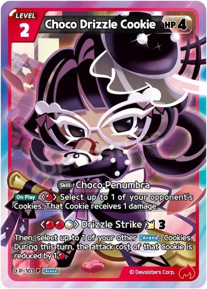 Choco Drizzle Cookie, Promotion Cards P-103