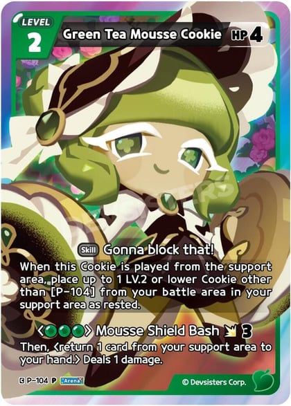 Green Tea Mousse Cookie (104), Promotion Cards P-104