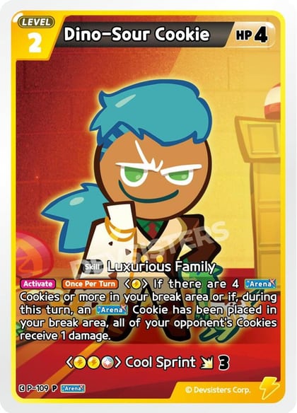 Dino-Sour Cookie, Promotion Cards P-109