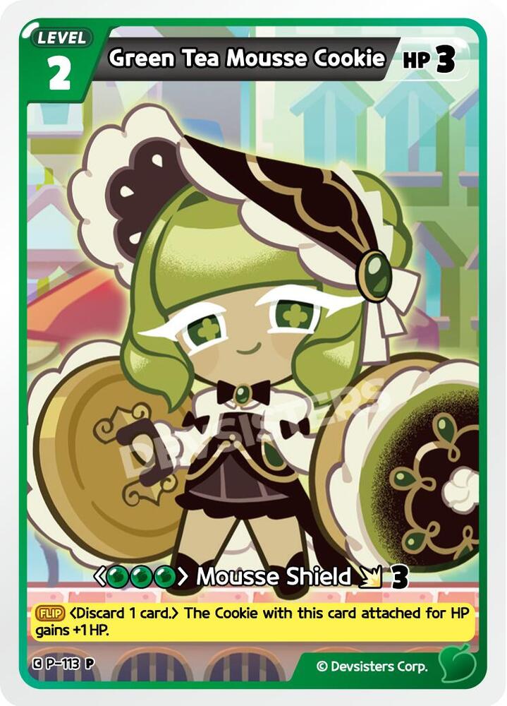 Green Tea Mousse Cookie (113), Promotion Cards P-113