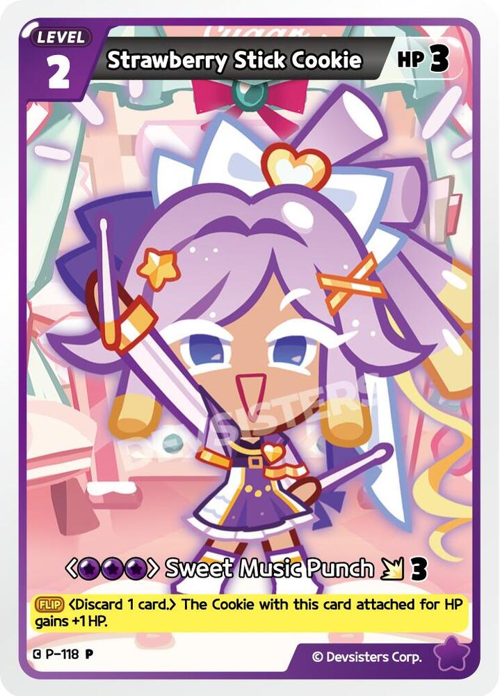 Strawberry Stick Cookie, Promotion Cards P-118