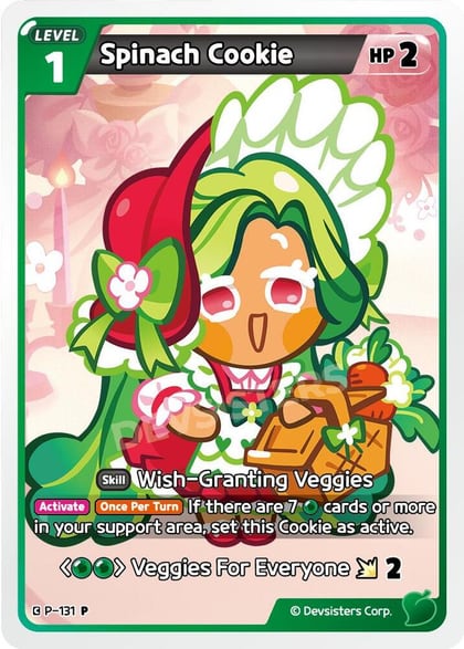Spinach Cookie (131), Promotion Cards P-131