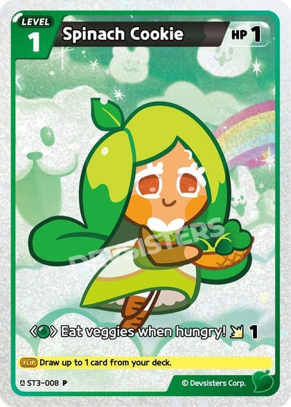 Spinach Cookie (008), Promotion Cards ST3-008