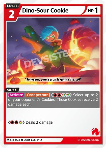 Dino-Sour Cookie, Starter Deck Assortment 1 ST1-003