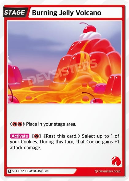 Burning Jelly Volcano, Starter Deck Assortment 1 ST1-022
