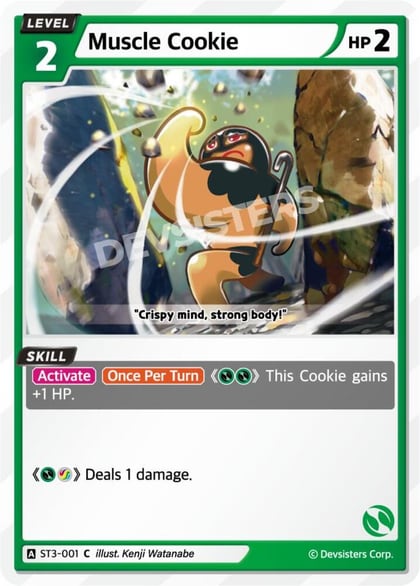 Muscle Cookie, Starter Deck Assortment 1 ST3-001
