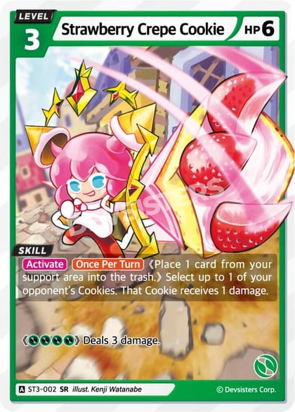 Strawberry Crepe Cookie, Starter Deck Assortment 1 ST3-002