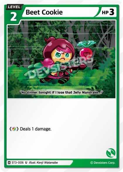 Beet Cookie, Starter Deck Assortment 1 ST3-006