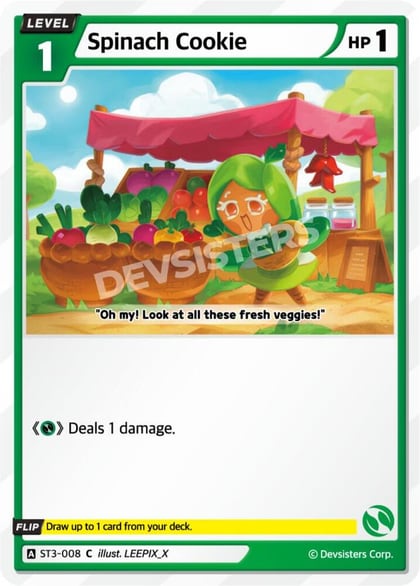 Spinach Cookie, Starter Deck Assortment 1 ST3-008