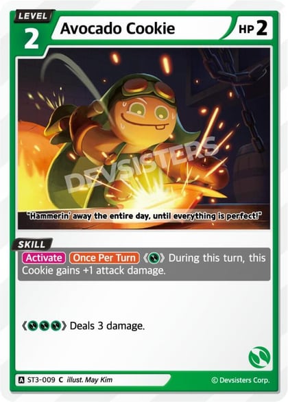 Avocado Cookie, Starter Deck Assortment 1 ST3-009