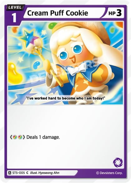 Cream Puff Cookie, Starter Deck Assortment 1 ST5-005