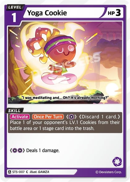 Yoga Cookie, Starter Deck Assortment 1 ST5-007