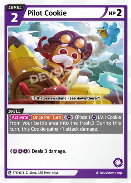 Pilot Cookie, Starter Deck Assortment 1 ST5-013