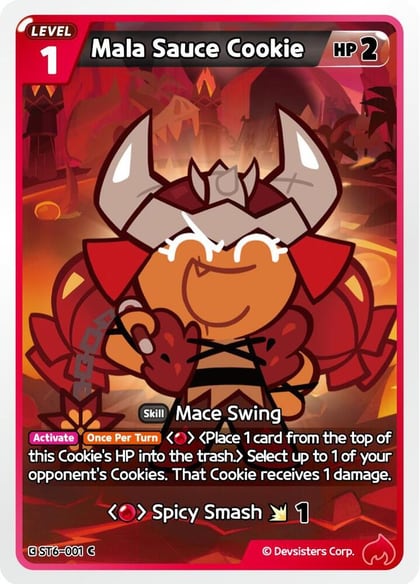 Mala Sauce Cookie, Starter Deck Assortment 2: Legendary Cookie ST6-001