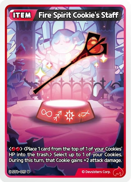Fire Spirit Cookie's Staff, Starter Deck Assortment 2: Legendary Cookie ST6-015