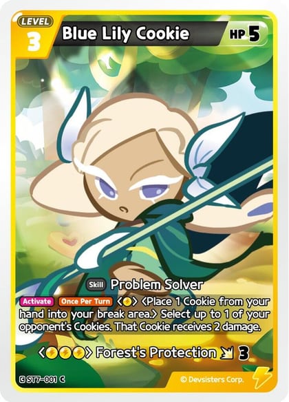 Blue Lily Cookie, Starter Deck Assortment 2: Legendary Cookie ST7-001