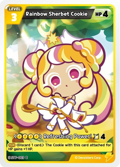 Rainbow Sherbet Cookie, Starter Deck Assortment 2: Legendary Cookie ST7-003