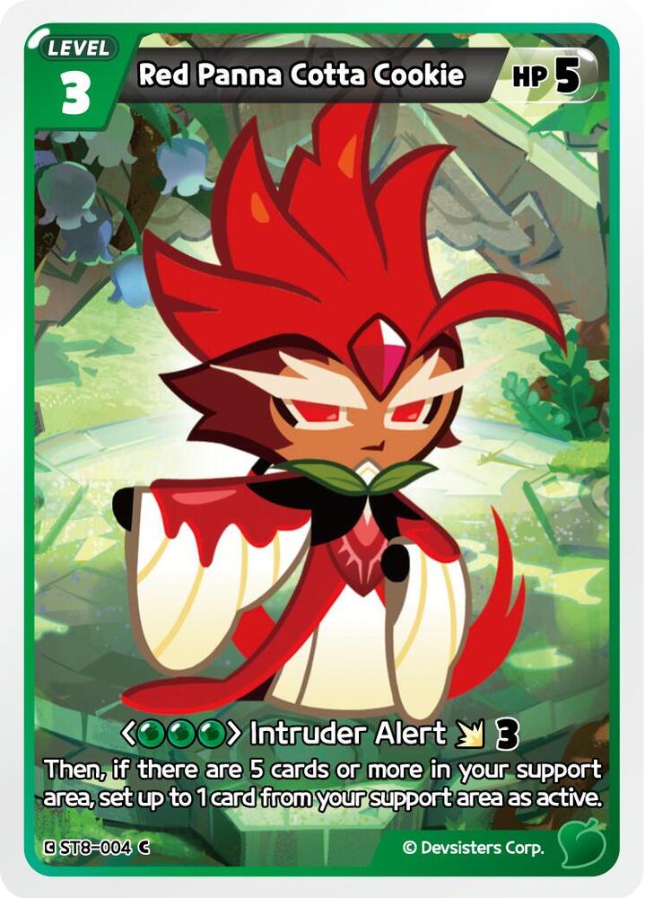 Red Panna Cotta Cookie, Starter Deck Assortment 2: Legendary Cookie ST8-004