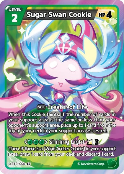 Sugar Swan Cookie, Starter Deck Assortment 2: Legendary Cookie ST8-008