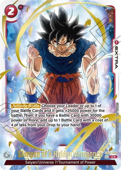 Glimpse of a Hidden Arrogance, Fusion World Promotion Cards and Packs FB02-035