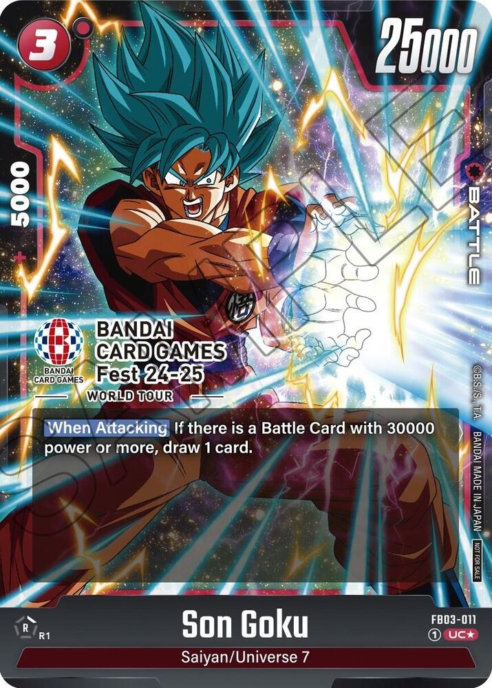 Son Goku - FB03-011 (BANDAI Card Games Fest 24-25 World Tour), Fusion World Promotion Cards and Packs FB03-011