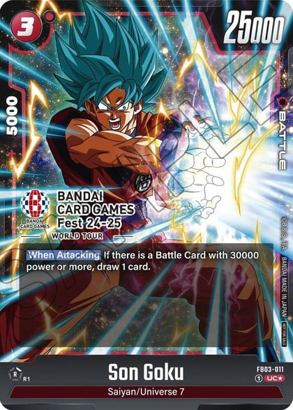 Son Goku - FB03-011 (BANDAI Card Games Fest 24-25 World Tour), Fusion World Promotion Cards and Packs FB03-011