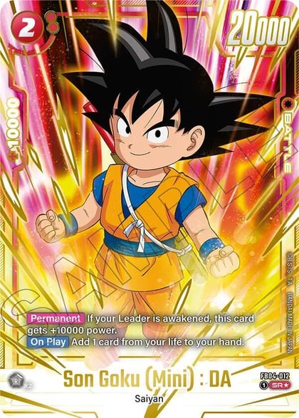 Son Goku (Mini) : DA - FB04-012 (Gold), Fusion World Promotion Cards and Packs FB04-012