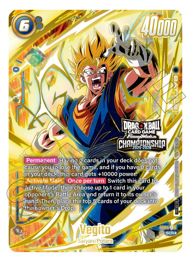 Vegito - FB04-130 (Alternate Art), Fusion World Promotion Cards and Packs FB04-130