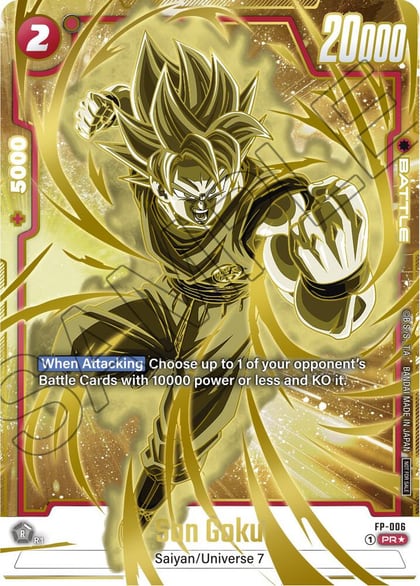 Son Goku - FP-006 (Gold), Fusion World Promotion Cards and Packs FP-006