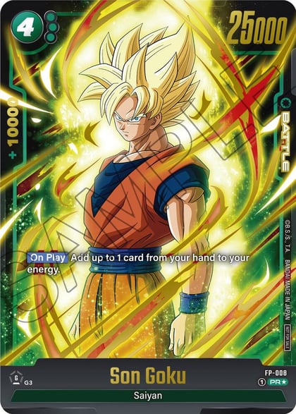 Son Goku - FP-008 (Gold), Fusion World Promotion Cards and Packs FP-008